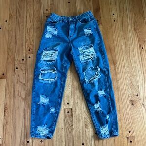 High waste Blue Jeans